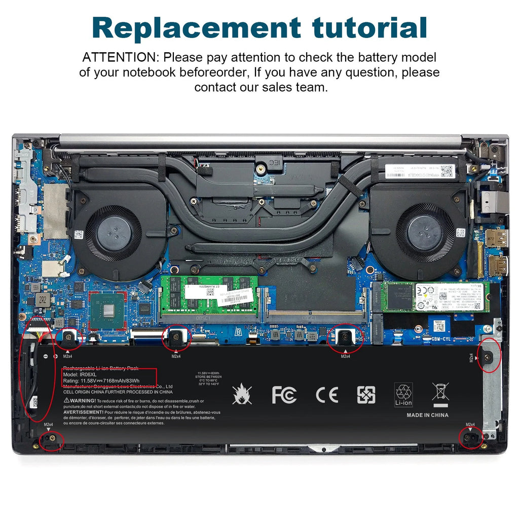 New IR06XL batetry For HP ZBook Power G7 1J3Y6EA 1J3Q8EA 2C9N7EA series