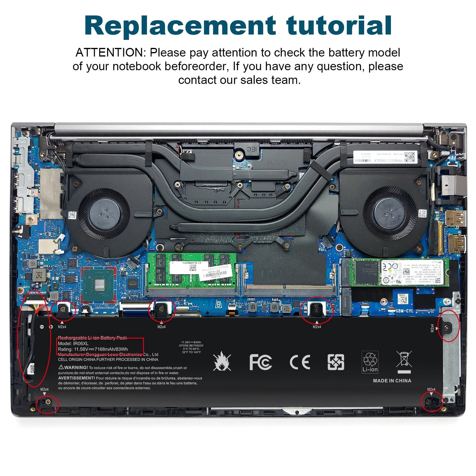 New IR06XL batetry For HP ZBook Power G7 1J3Y6EA 1J3Q8EA 2C9N7EA series
