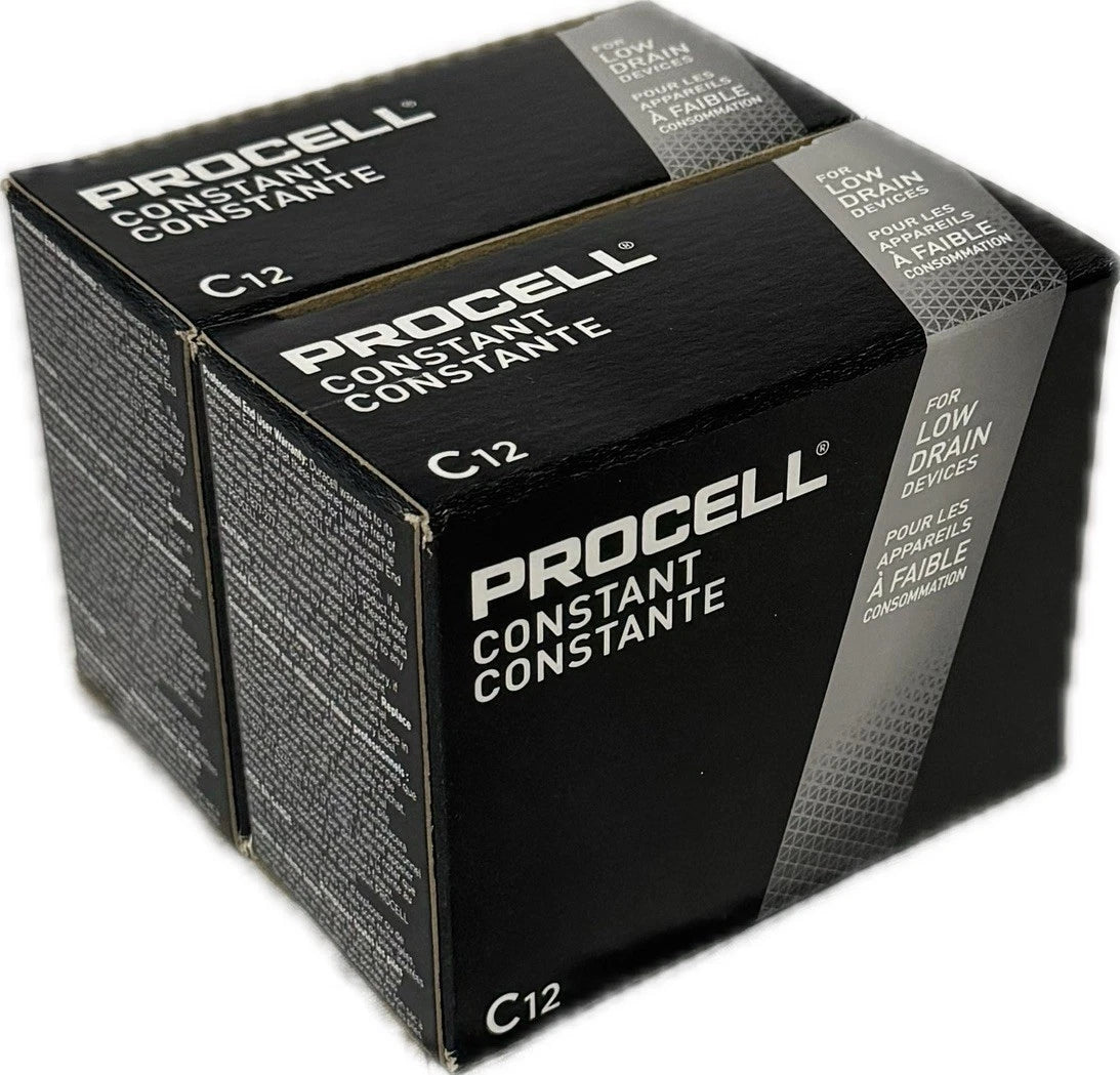 24 Duracell Procell C Constant Alkaline Batteries (2 cartons of 12 each)