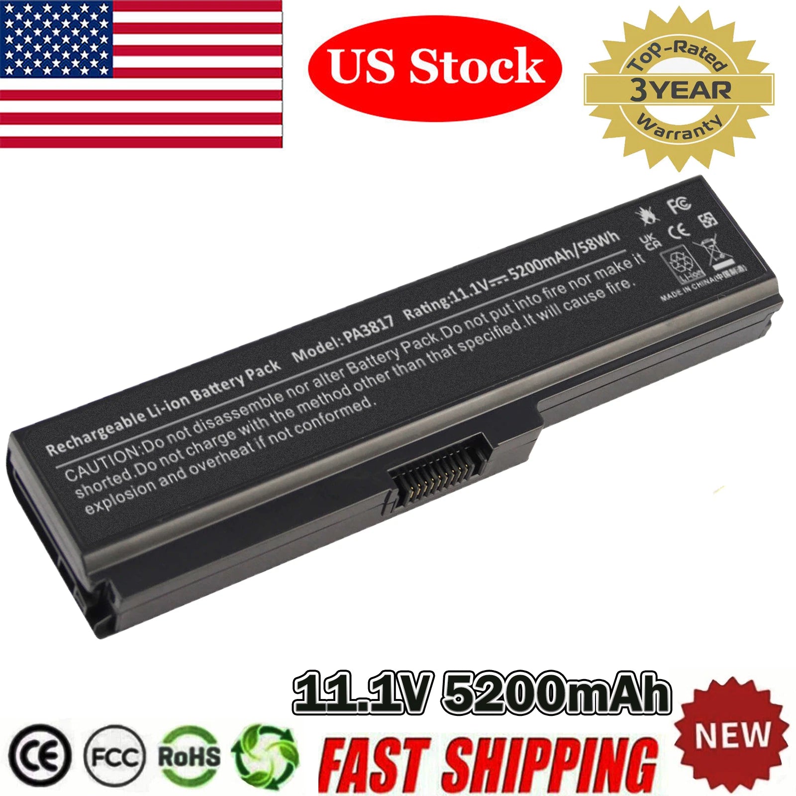 PA3819U PA3817U-1BRS Battery for Toshiba Satellite L745 L750 L755 L755D