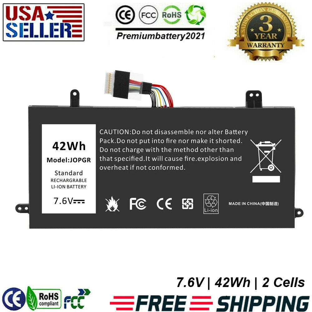 42Wh Battery For Dell Latitude 5285 5290 2-in-1 Series J0PGR JOPGR FTH6F 0RDYCT