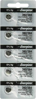 5 ENERGIZER 392 384 192 SR41SW LR41 AG3 V384 V392 D384 D392 Watch Batteries