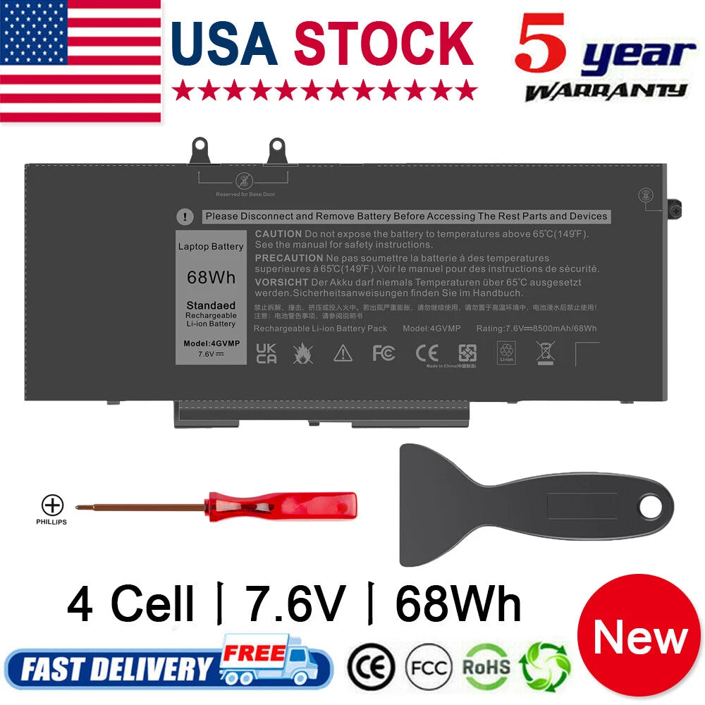 For Dell Latitude 5500 E5400 Inspiron 7791 2-in-1 Precision 3540 Battery 4GVMP