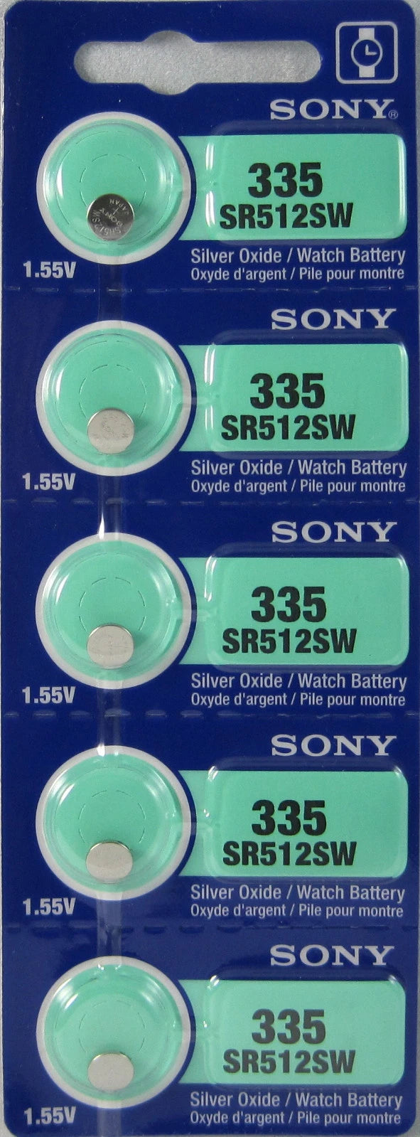 Button Cell Type 335 Battery Sony 5 Pcs