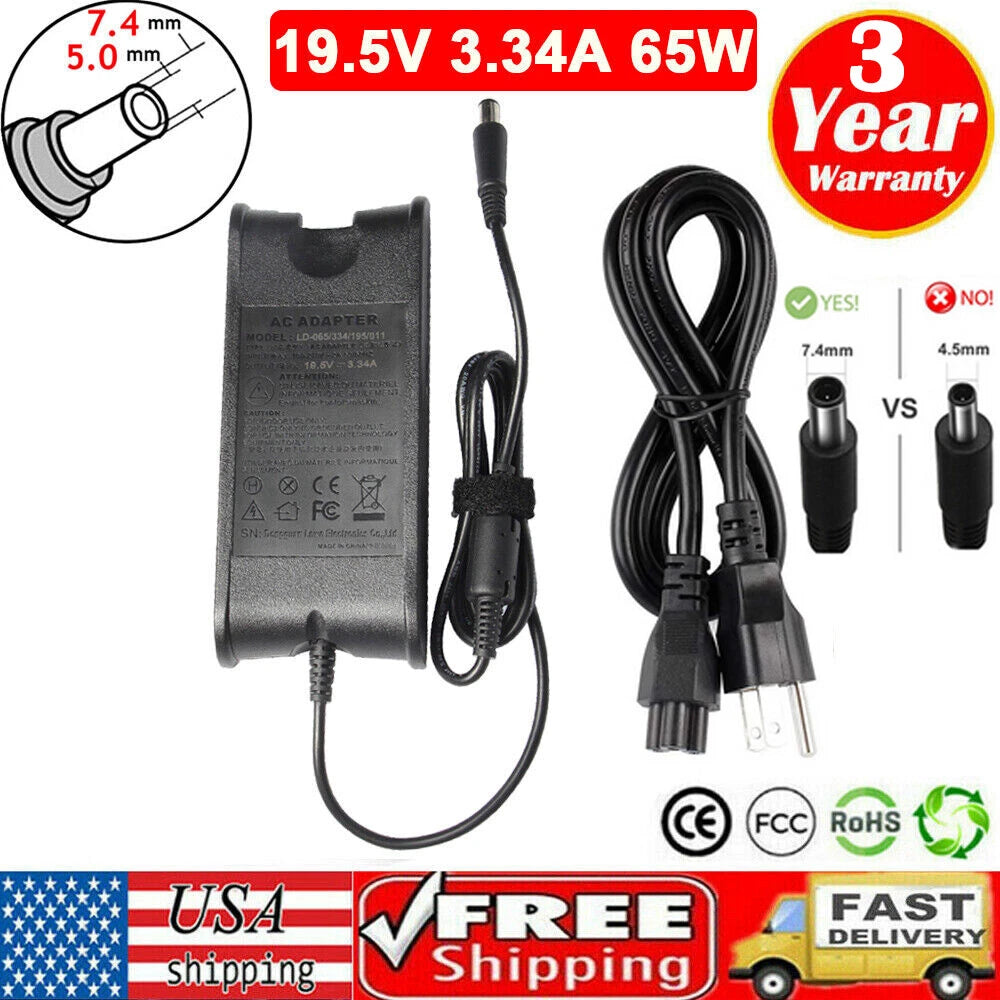 New Brand Adapter Charger for Dell Latitude 3330 3340 3350 3440 3540 Power Cord