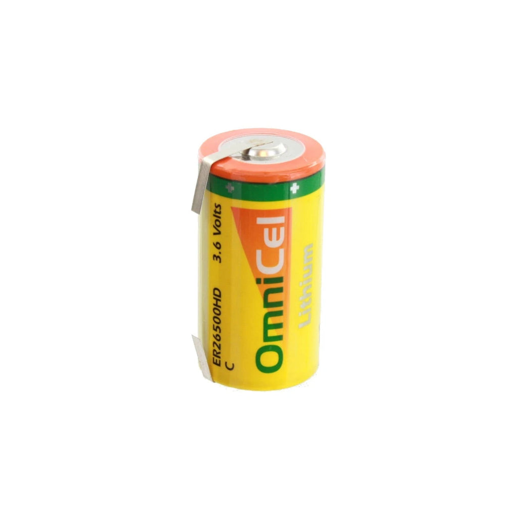 2x OmniCel ER26500HD 3.6V 6.5Ah Sz C Lithium Battery Tabs Sensors Detectors