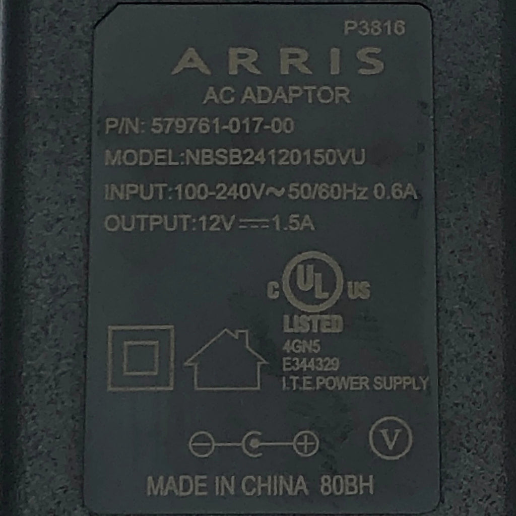 NEW Genuine Arris Power Adapter for Arris SB6180 SB6183 DOCSIS 3.0 Cable Modem