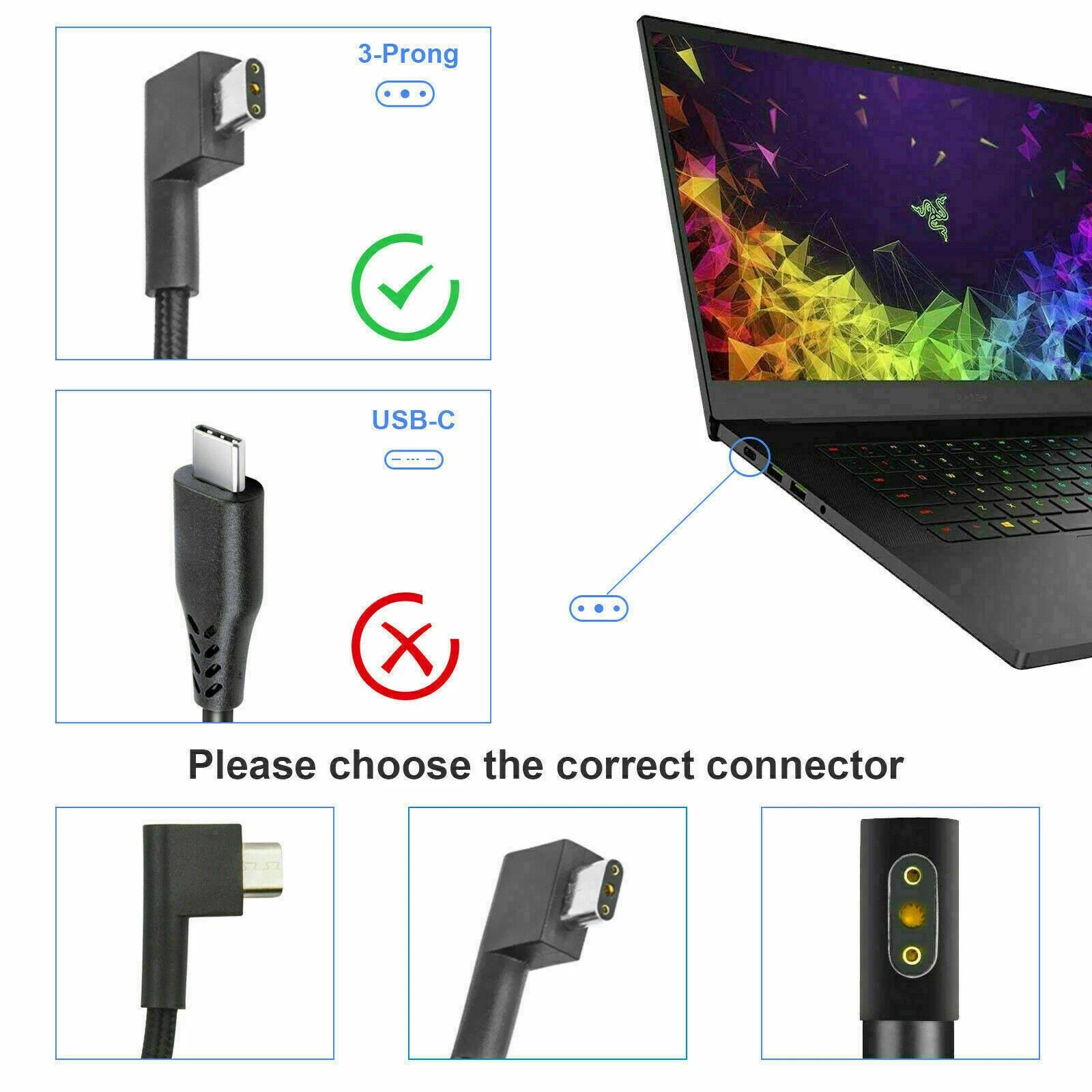 230W 19.5V 11.8A RC30-02480 AC Adapter Charger for Razer Blade 15 17 RZ09-02886