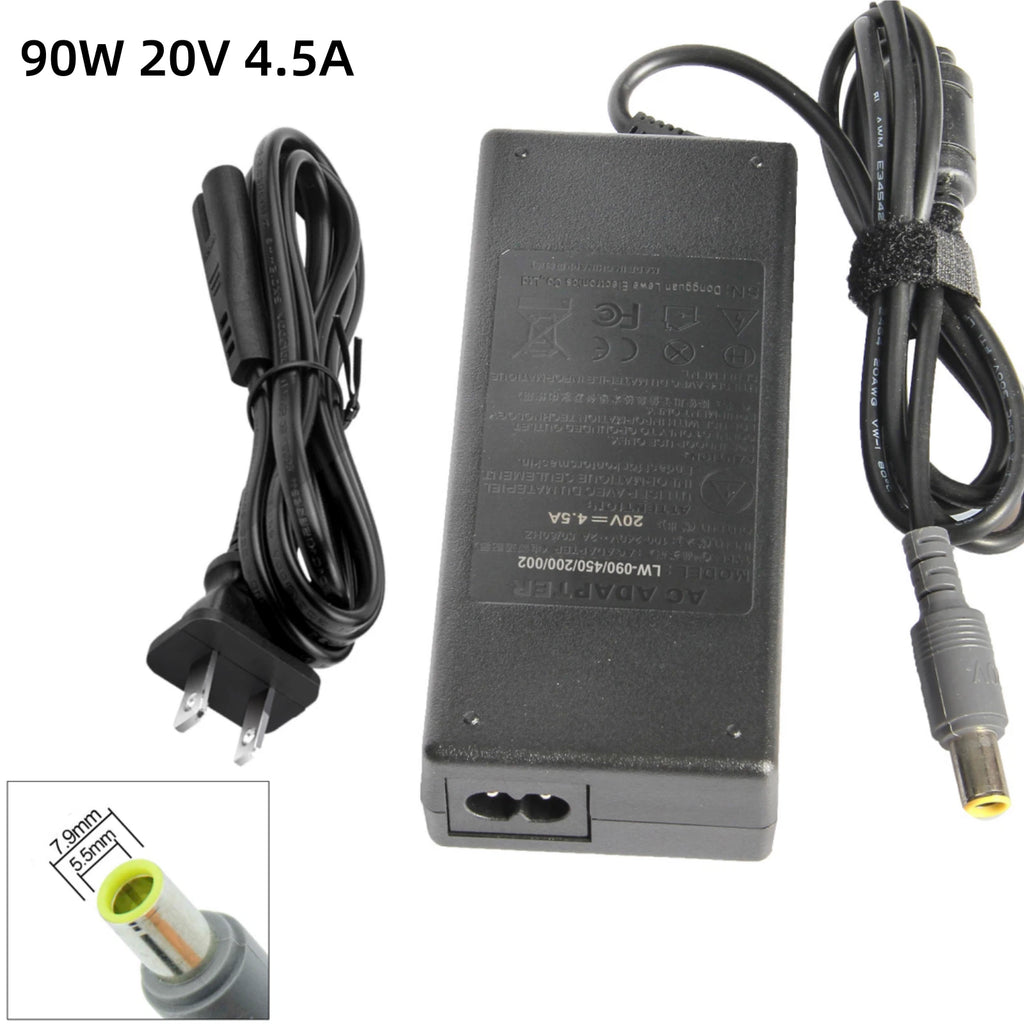 90W 20V Adapter Charger for Laptop Lenovo ThinkPad Z/T/X/L Series Edge 7.9*5.5mm