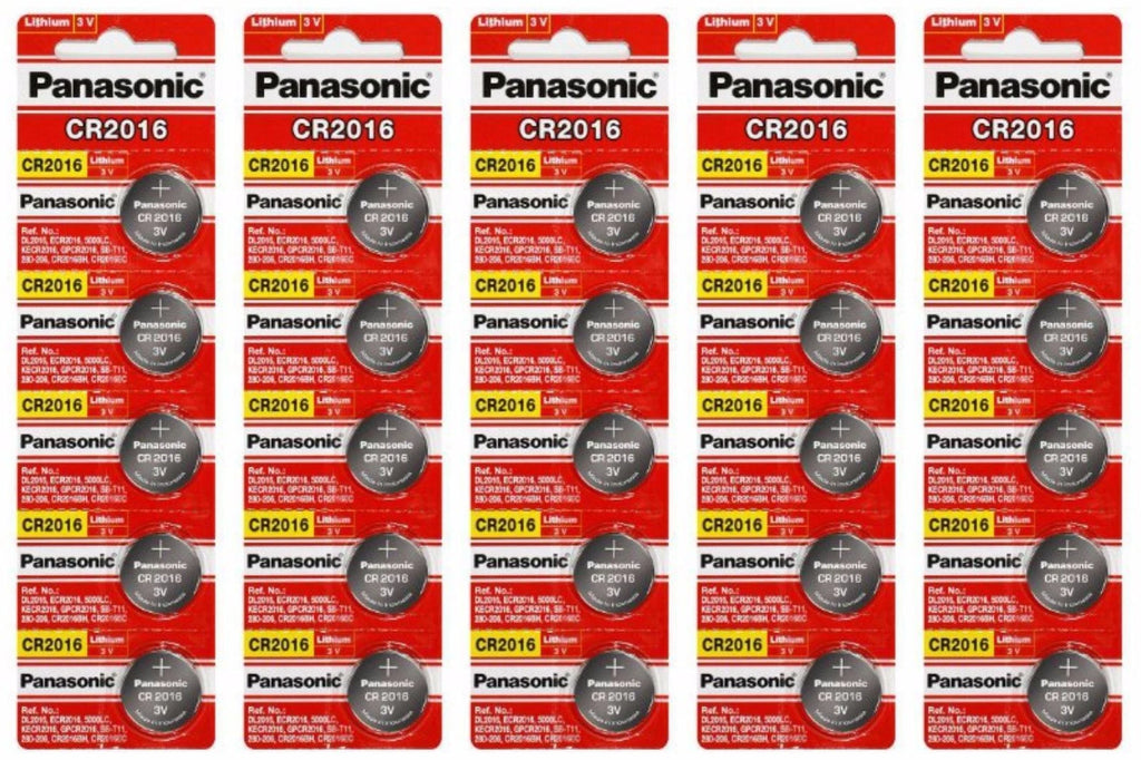 25 x PANASONIC CR 2016 CR2016 ECR2016 LITHIUM COIN CELL Button Battery Exp 2025