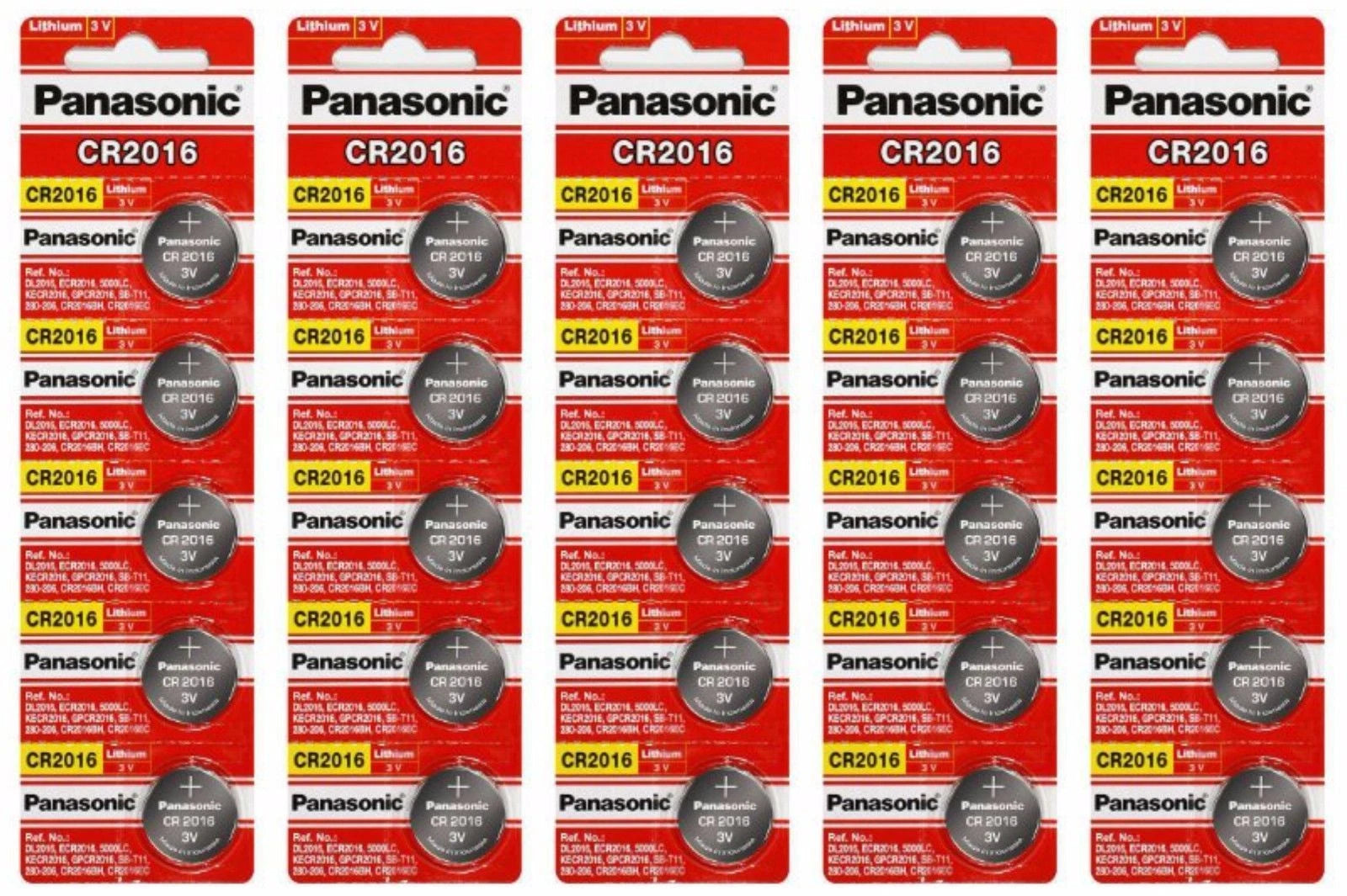 25 x PANASONIC CR 2016 CR2016 ECR2016 LITHIUM COIN CELL Button Battery Exp 2025