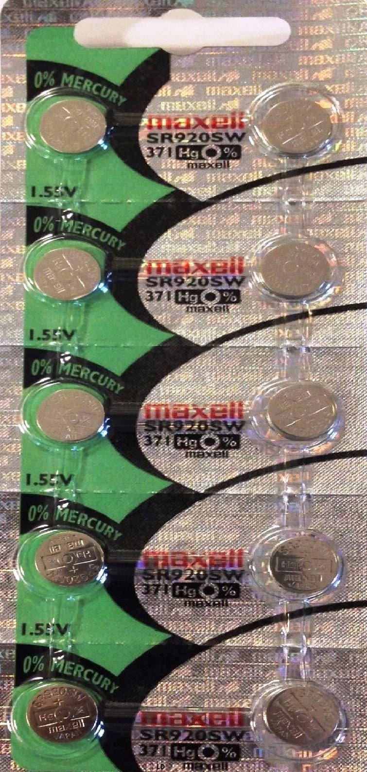 371 MAXELL WATCH BATTERIES (2 piece) SR920SW SR920 371 D370 New AuthorizedSeller
