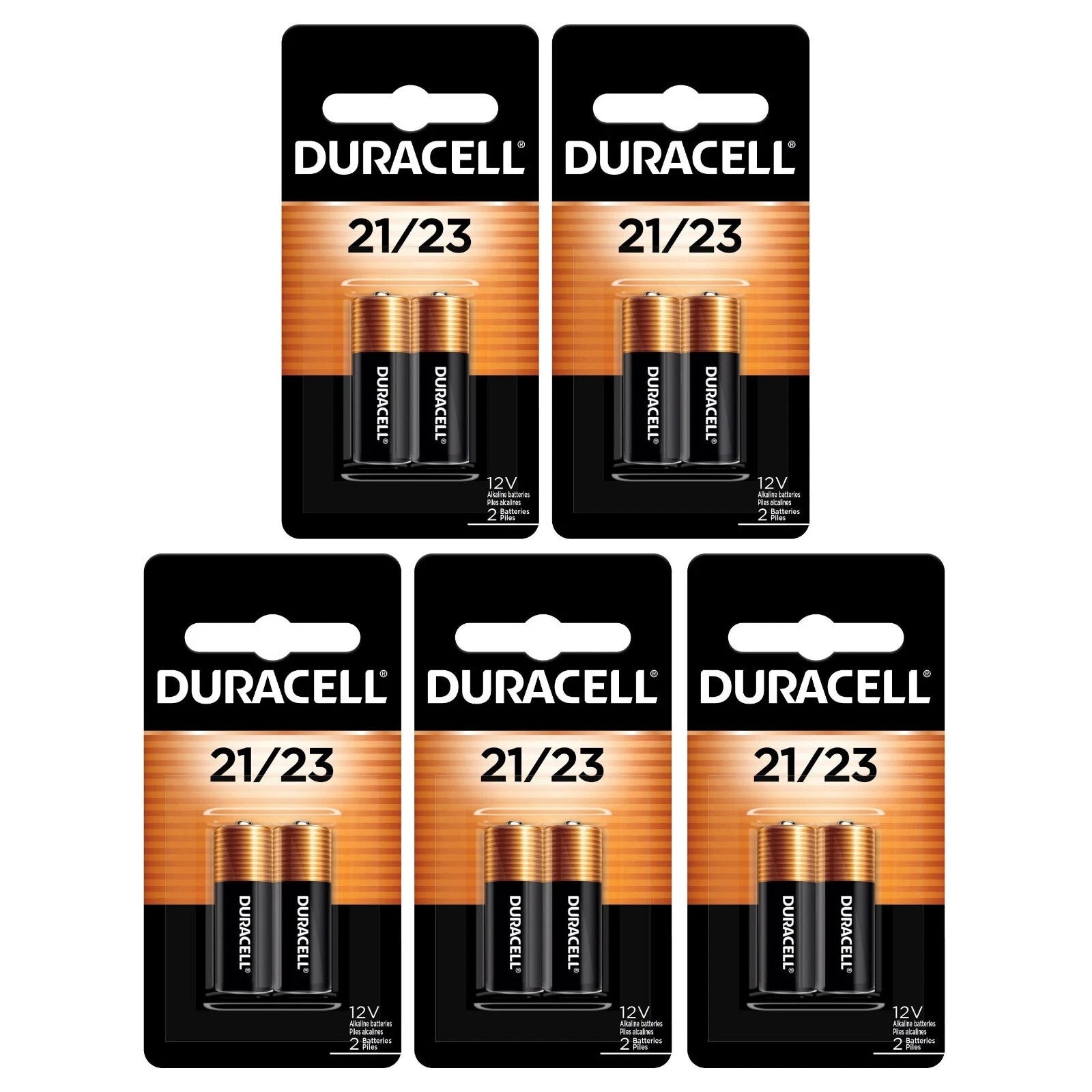 10 21/23 Duracell 12V Alkaline Batteries (8LR50, A23, MN21, Security)