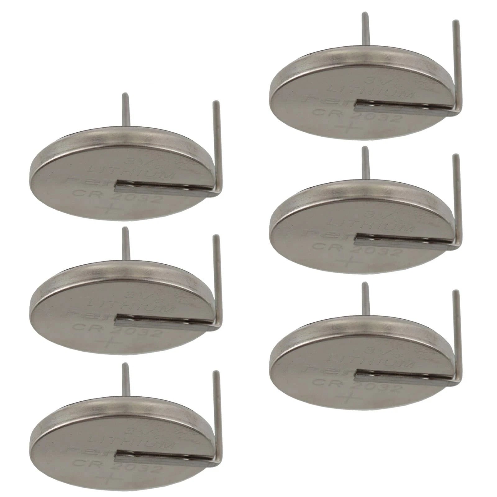 6x CR2032AH0-MFR 3V Lithium Coin Battery HORZ 2-PIN for PC RTC Display