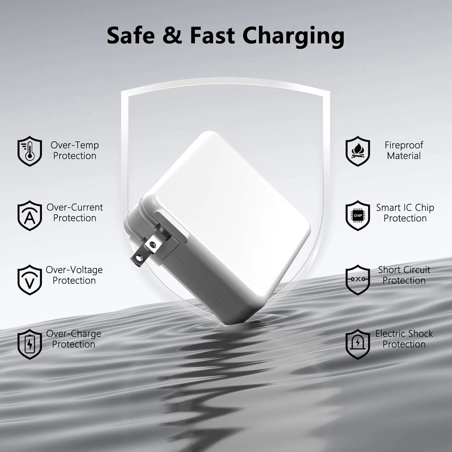 M1/M2/M3 MacBook Charger Power Adapter for Mac Book Air/Pro with 6FT USB C Cable