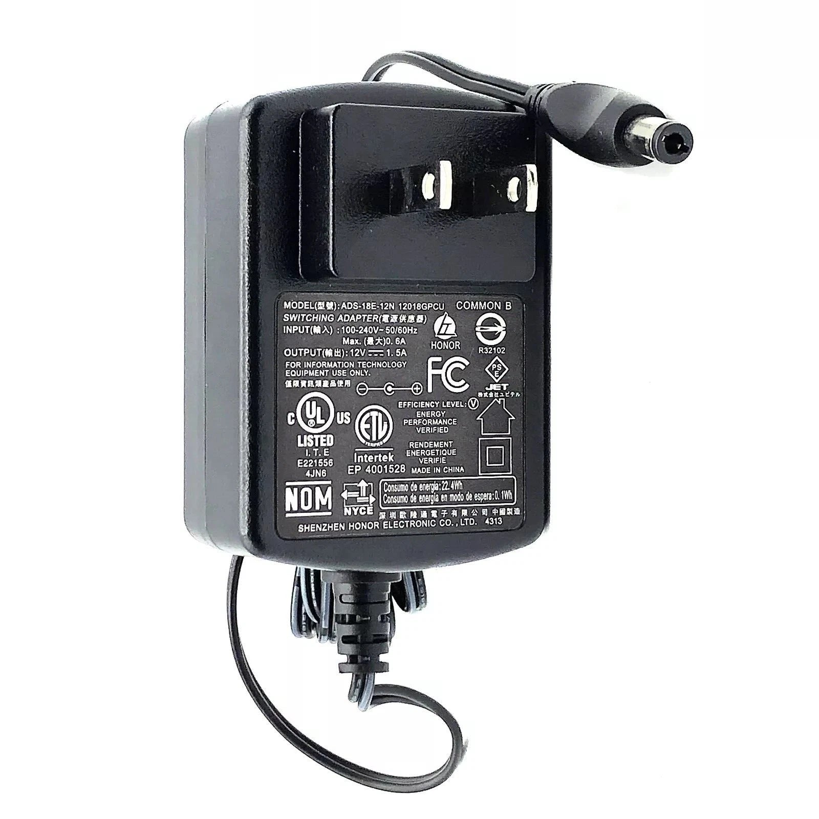 NEW Original Shenzhen ADS-18E-12N Wall Switching Power Adapter 12V 1.5A Charger