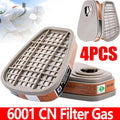 4PCS 6001 filter cartridge for organic vapor for respirators 3M 6200 7502 series