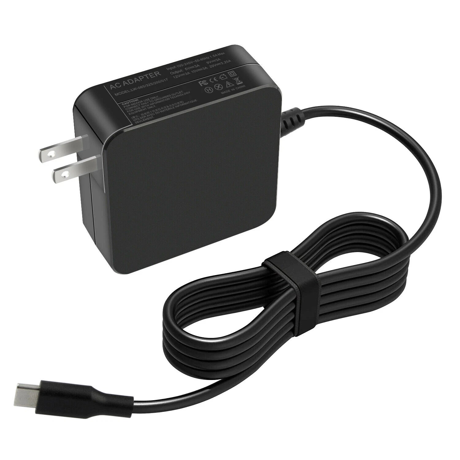 65W USB-C Charger Type-C Adapter For Lenovo ThinkPad X1 Carbon Yoga ADLX65YLC3A