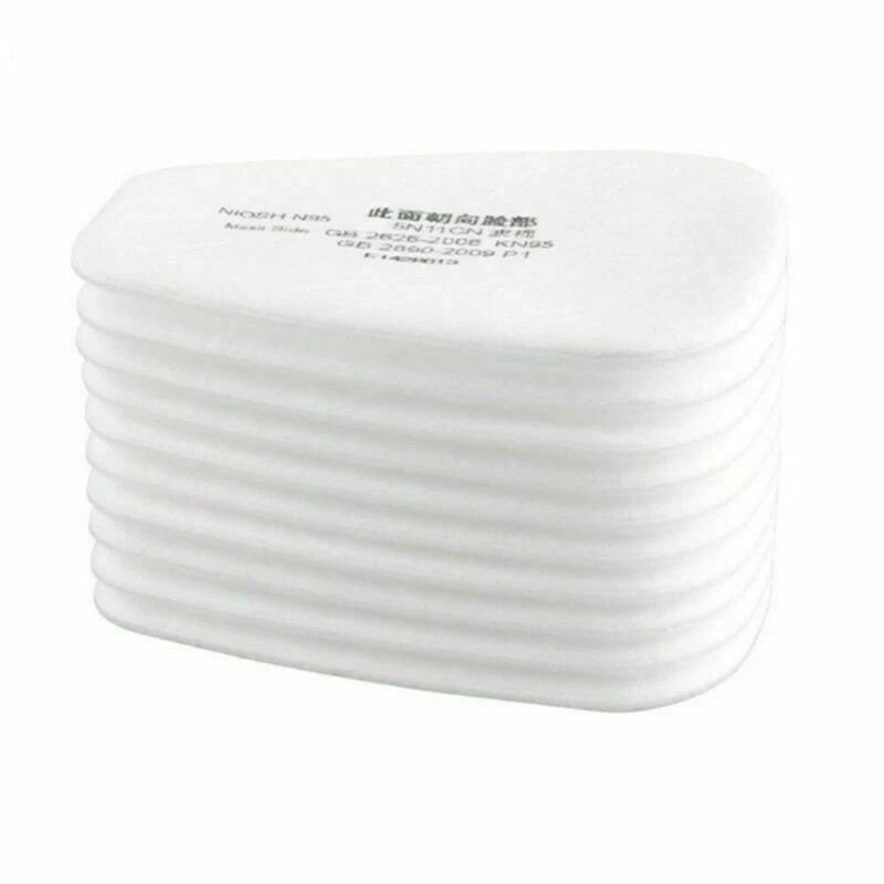 10pcs/set 5N11 Cotton Filter Replacement Filters For 6200 6800 7502 Respirators