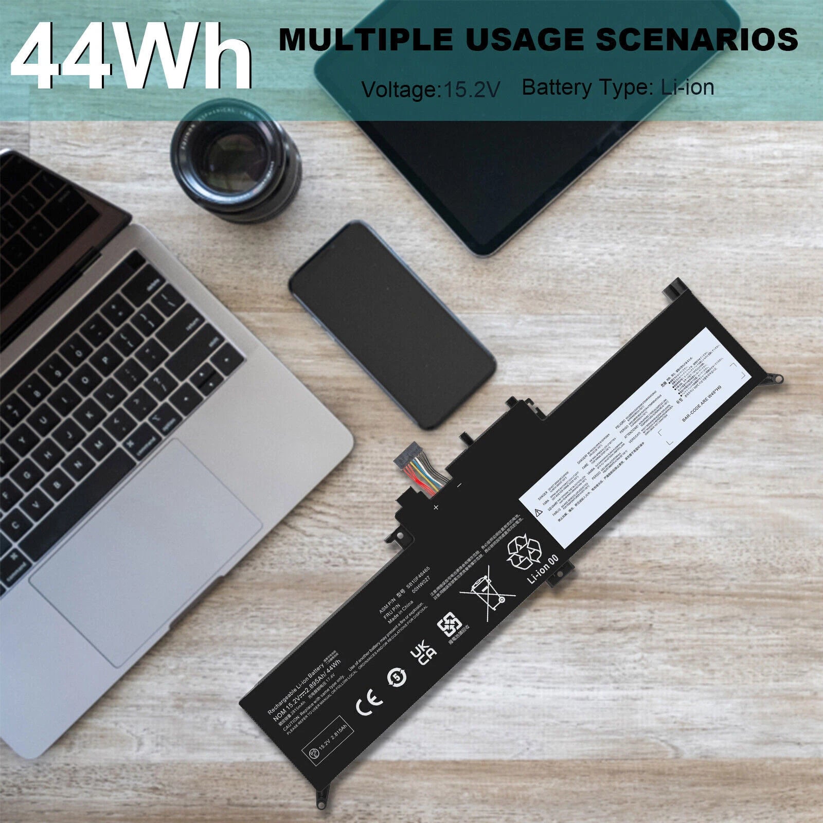 00HW027 01AV433 Battery for Lenovo ThinkPad X380 Yoga 260 370 X380 15.2V 44Wh
