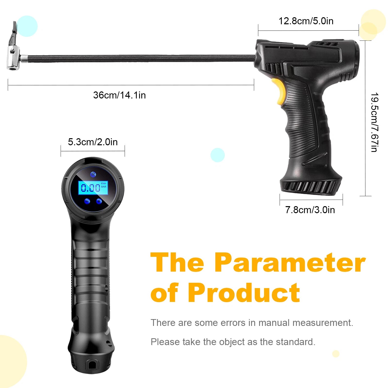 Car Air Tire Pump Inflator Compressor Digital Electric Auto Portable 150PSI 12V