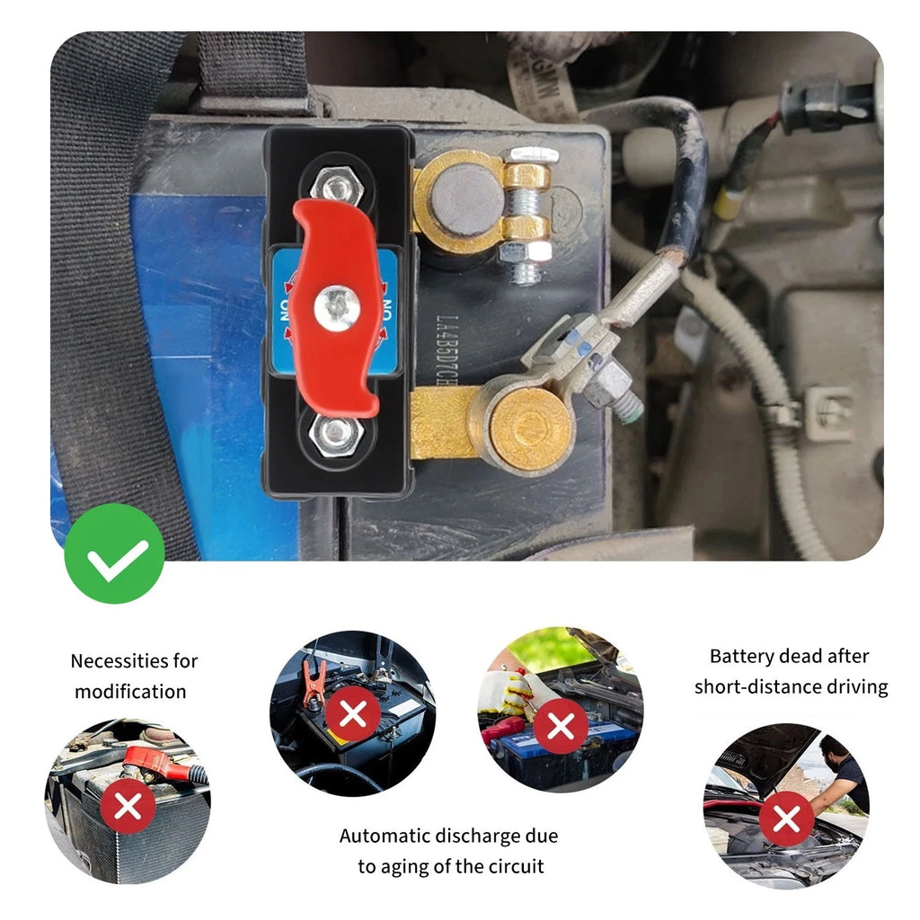 2Pcs 12V 24V Battery Disconnect Switch Master Kill Isolator For Car Marine Boat