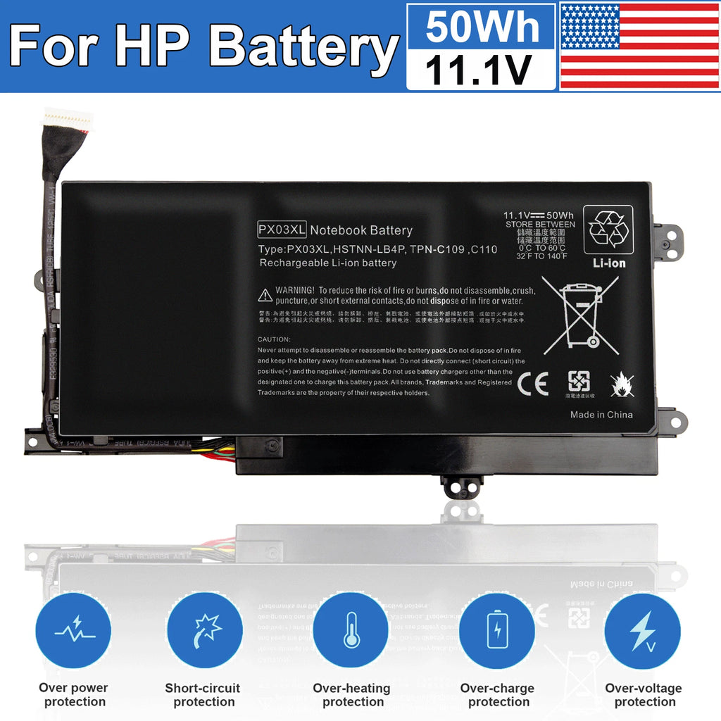 Laptop Battery PX03XL 715050-001 for HP Envy 14 Touchsmart M6 M6-k HSTNN-LB4P