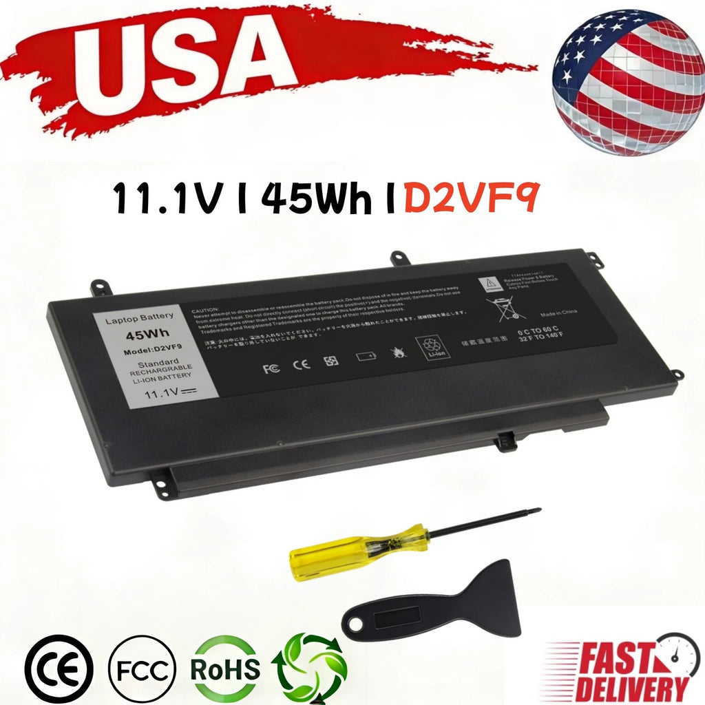 43Wh D2VF9 Battery For Dell Inspiron 15 7547 7548 Vostro 5459 0PXR51 Notebook PC