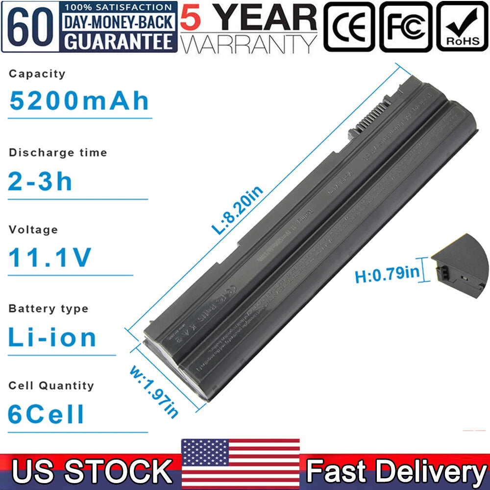 Battery for Dell Latitude E6530 E6440 E5430 E5530 E6420 E6430 312-1163 T54FJ