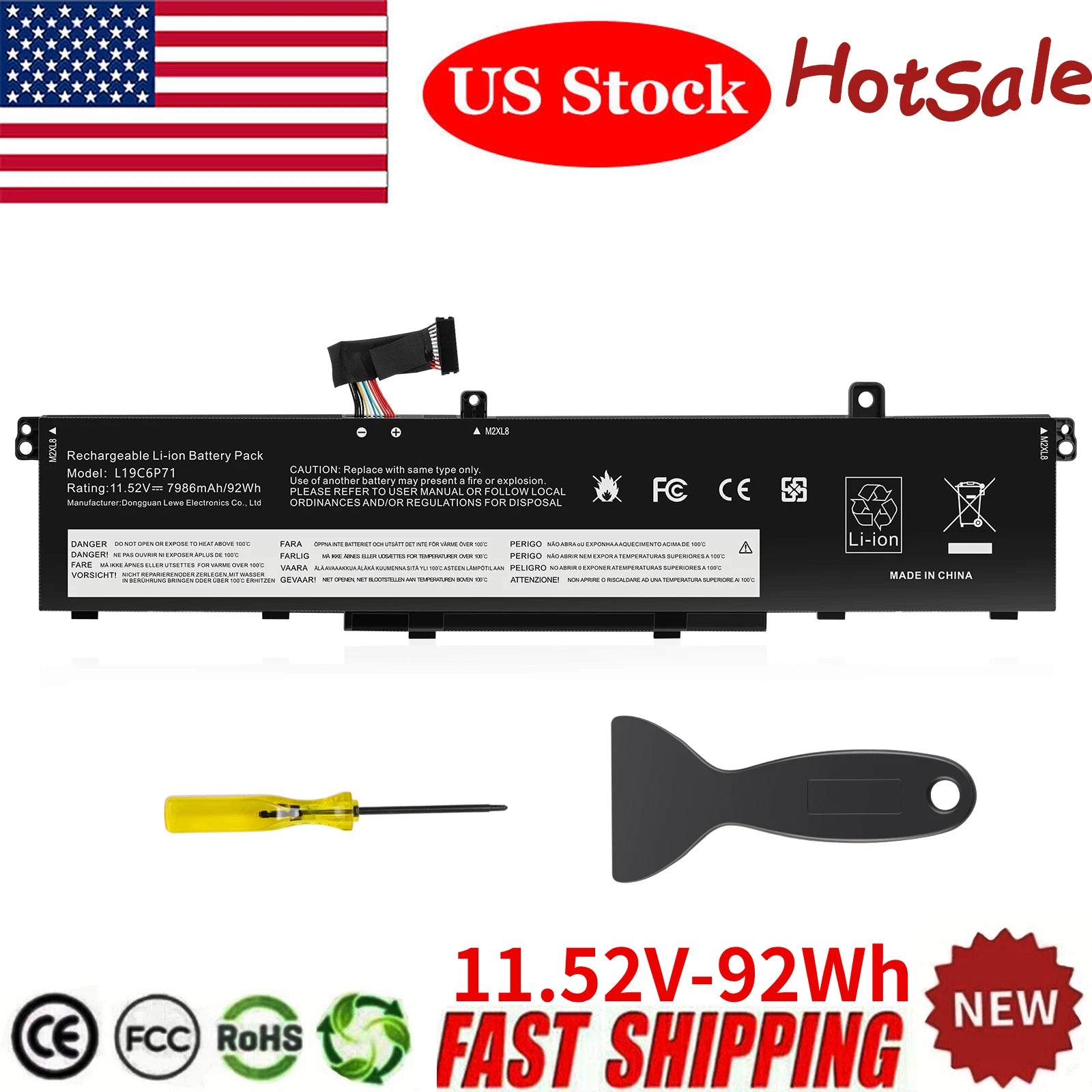 L19L6P71 L19C6P71 Battery for ThinkPad P15 P17 T15G G1 G2 Mobile Workstation 92W