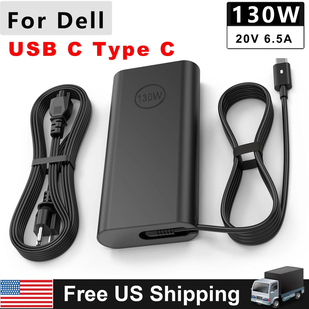 For Dell 130W USB-C Type C Charger Adapter XPS 15 9575 Latitude 7410 DA130PM170