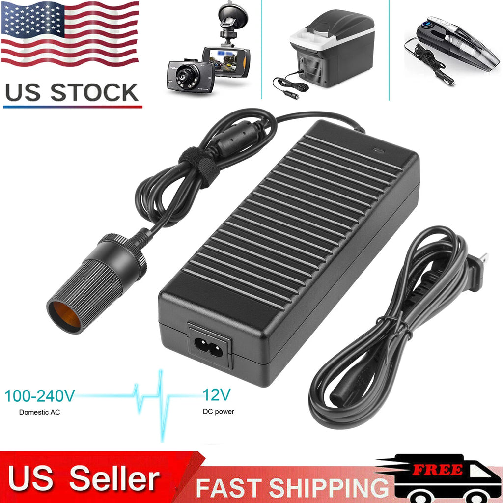 AC to DC Converter Adapter 110V to 12V Transformer for Car Vacuum Cleaner Kettle