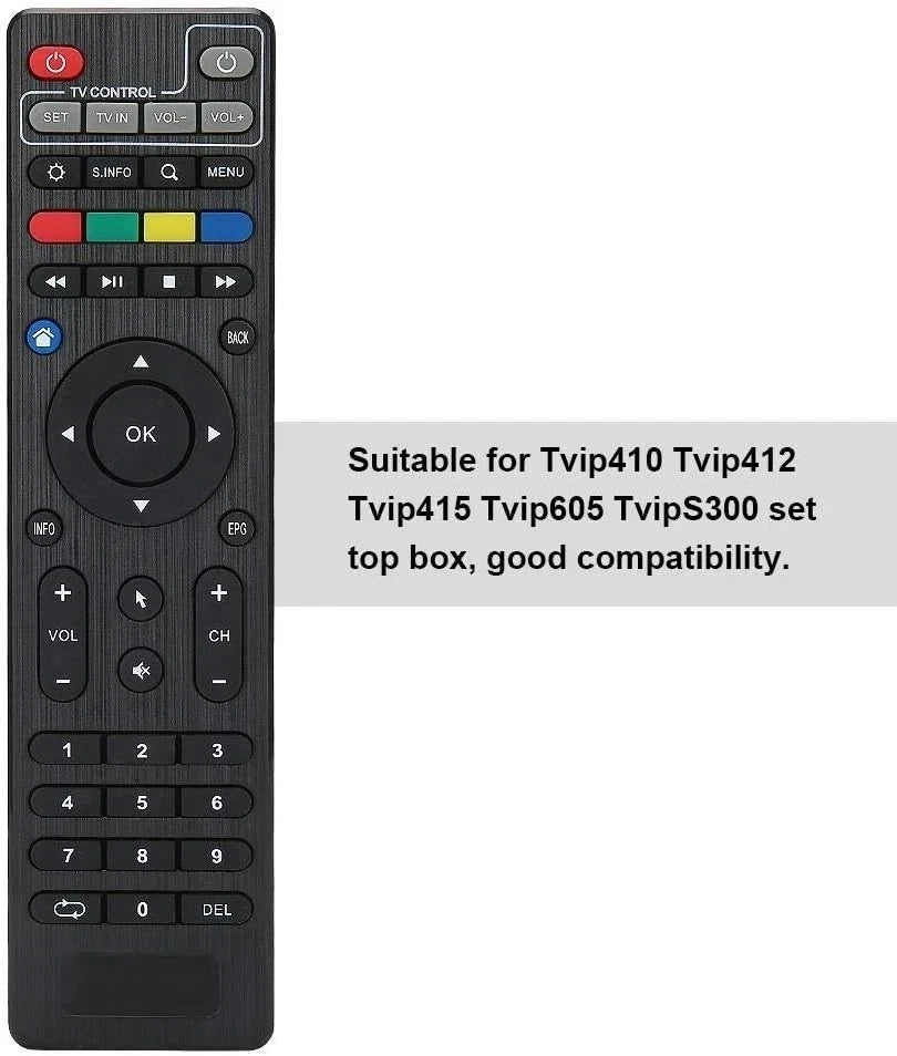 New Multifunctional TV Remote for Tvip 410/412/415/605/S300 Long-Lasting Battery