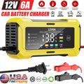 12V 6A Car Battery Charger Maintainer Auto Trickle RV For Truck Motorcycle ATV