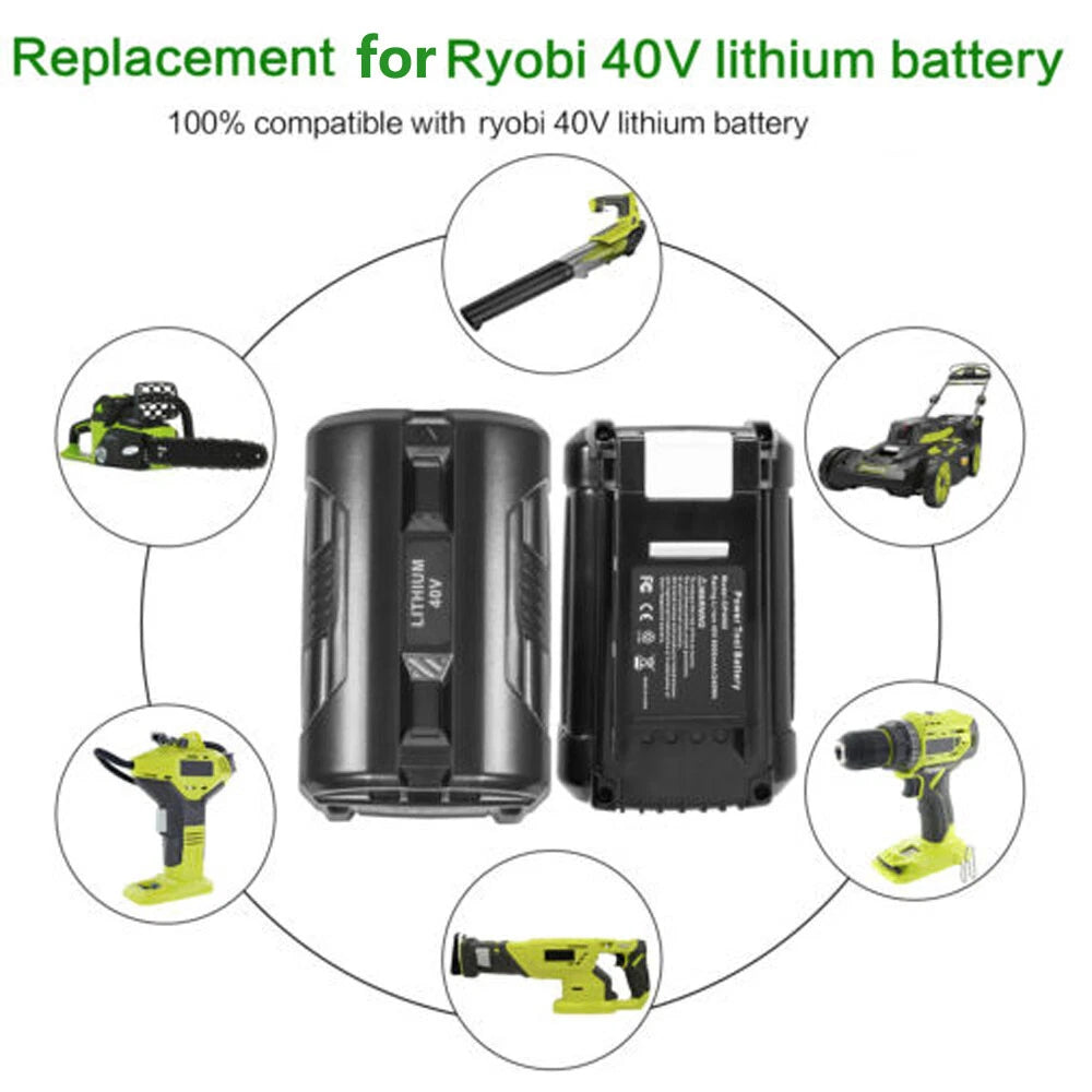 40V 6.0Ah Battery / Rapid Charger For Ryobi 40 Volt Lithium OP4050 OP40602 US
