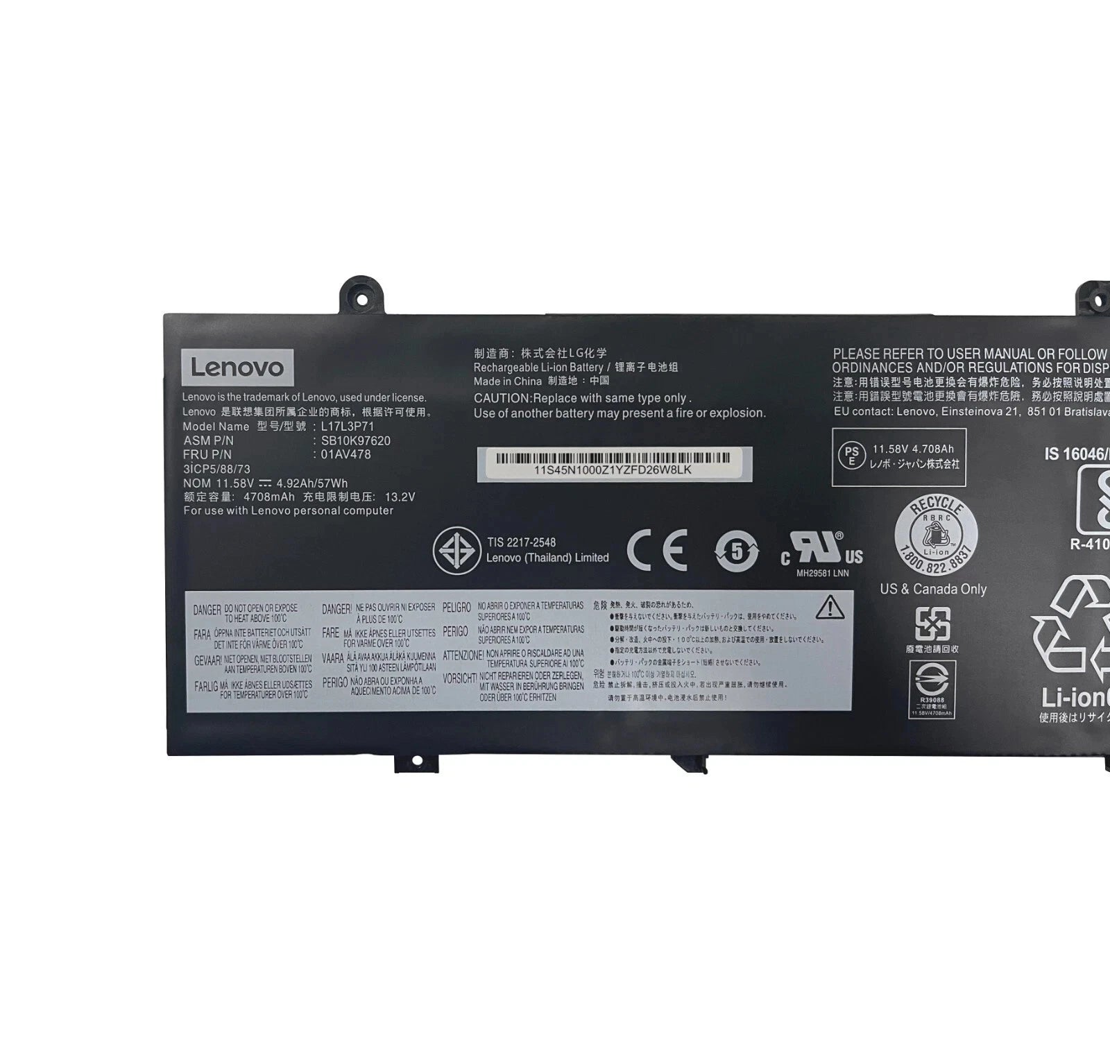 OEM 01AV478 Battery For Lenovo ThinkPad T480s L17L3P71 L17M3P71 01AV479 01AV480