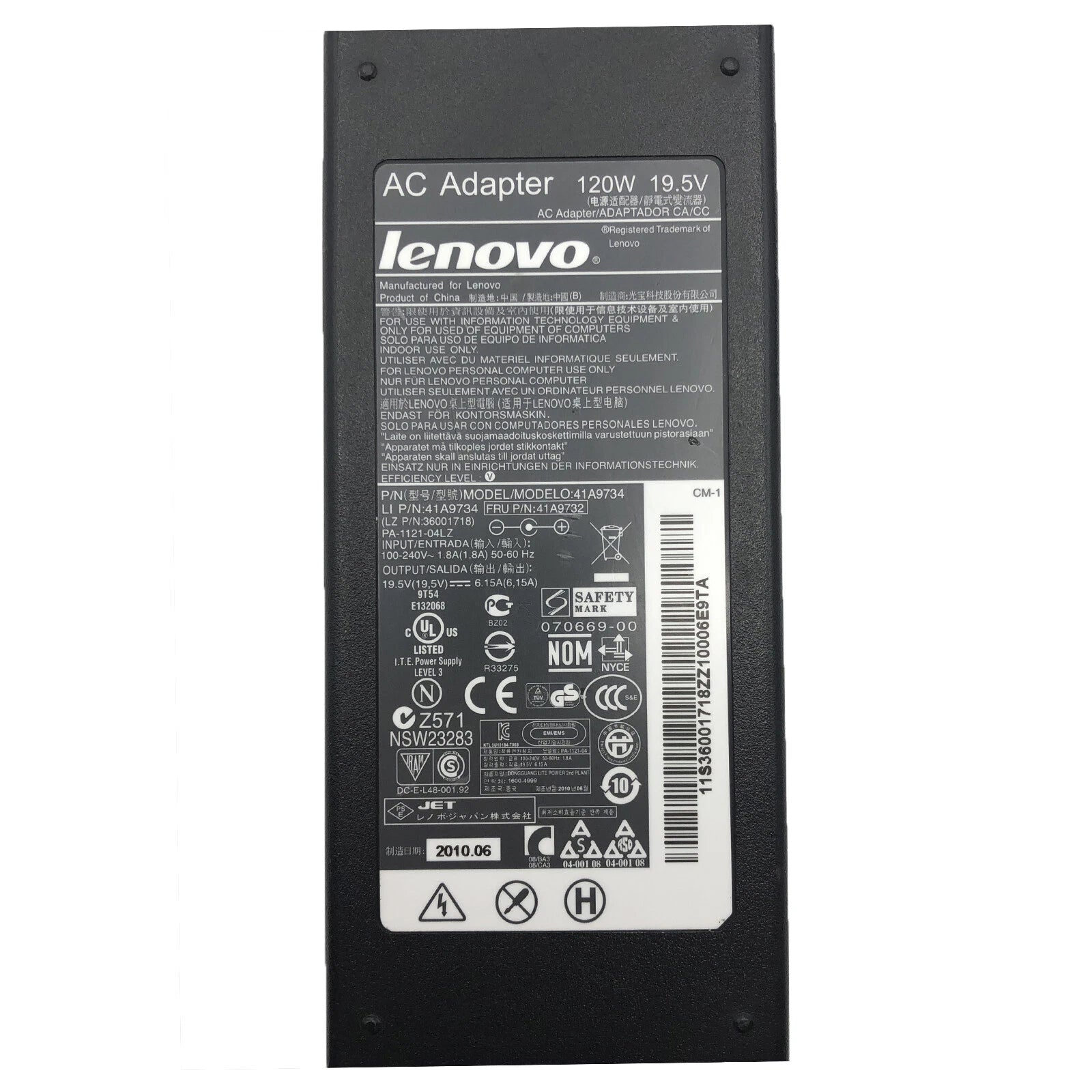 Open Box NEW Original Lenovo 120W AC Adapter PA-1121-04LZ Charger 19.5V 6.15A