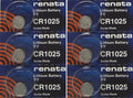 6 Pk Lithium Coin Battery 3v For Keyless Entry and Remote Controls CR1025 Renata