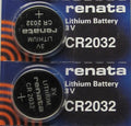 2 Pieces Renata CR2032 CR 2032 3 Volt Lithium Battery