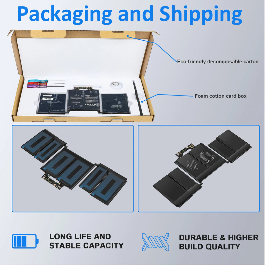 A1989 A1964 Battery For Apple MacBook Pro 13" A1989 A2251 2018 2019 2020 5086mAh