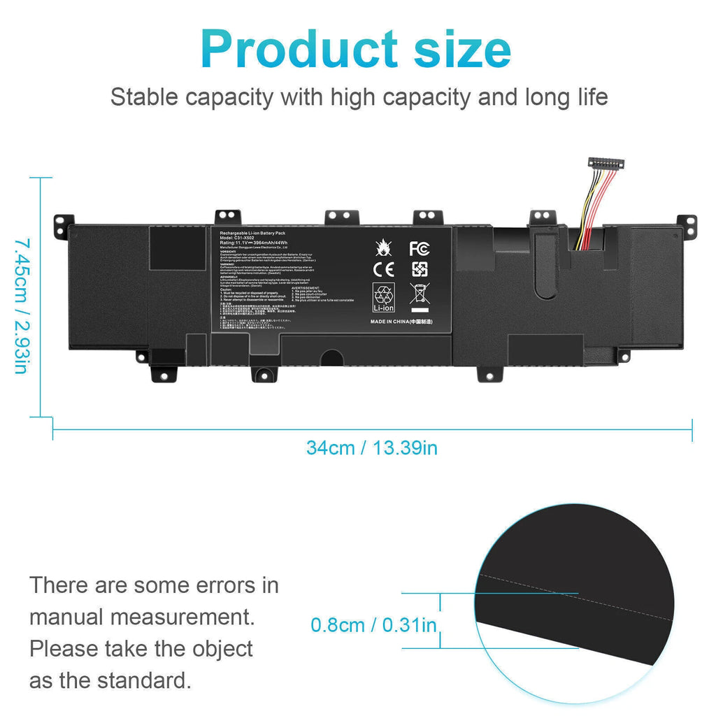C21-X502 C31-X502 Battery for ASUS VivoBook X502 X502c X502CA S500C S500CA