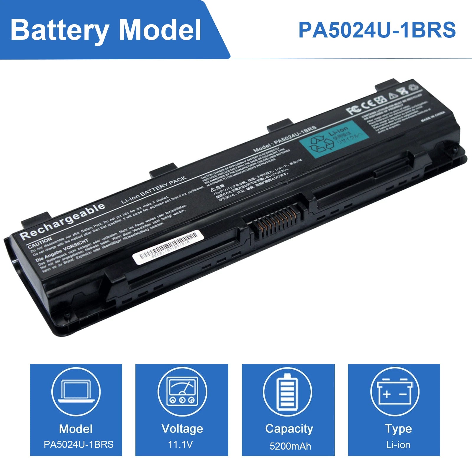 PA5024U-1BRS Battery For Toshiba Satellite PA5023U-1BRS L800 L805 L830 C850 NEW