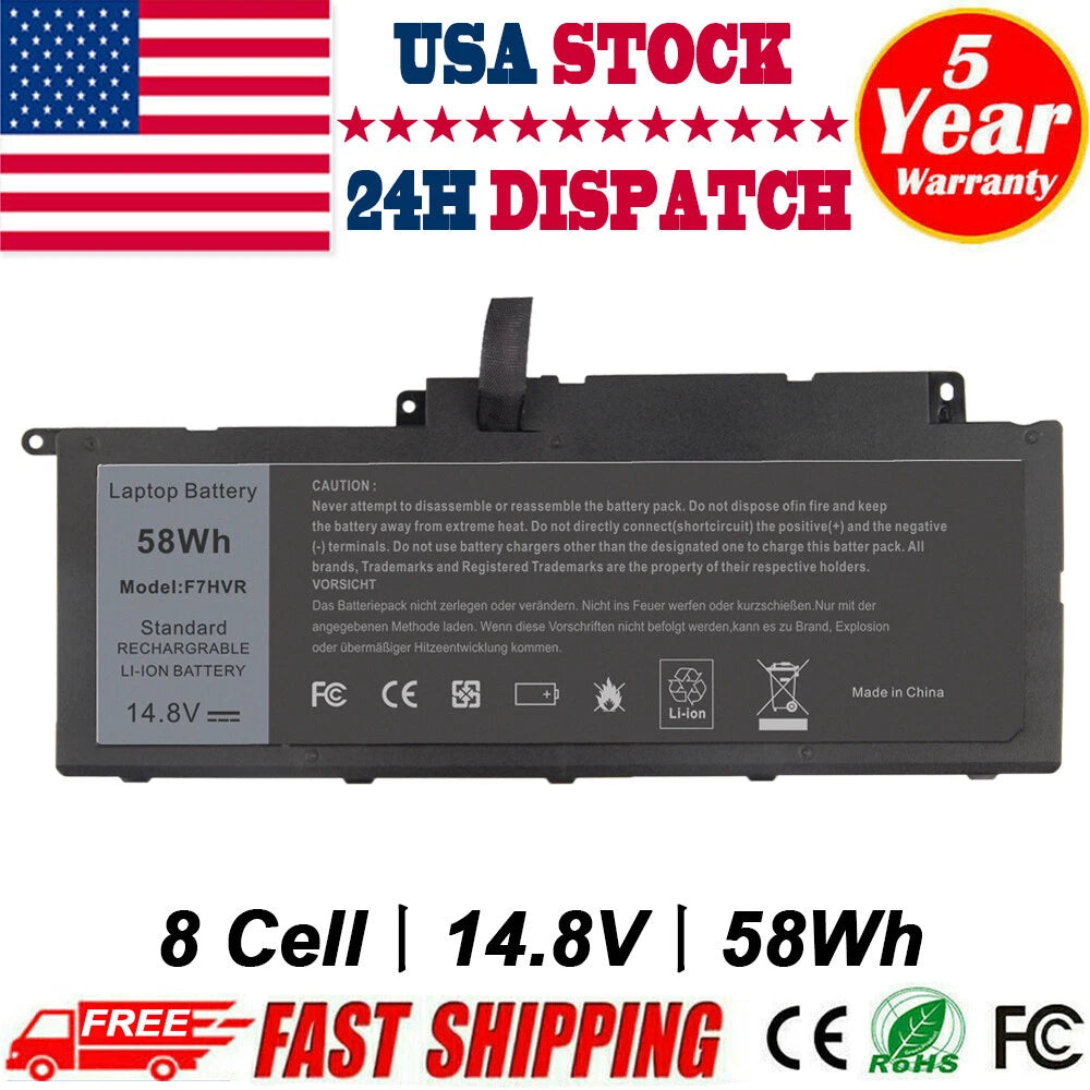 58WH Laptop Battery for Dell Inspiron 15 7537 17 7737 F7HVR 062VNH G4YJM T2T3J