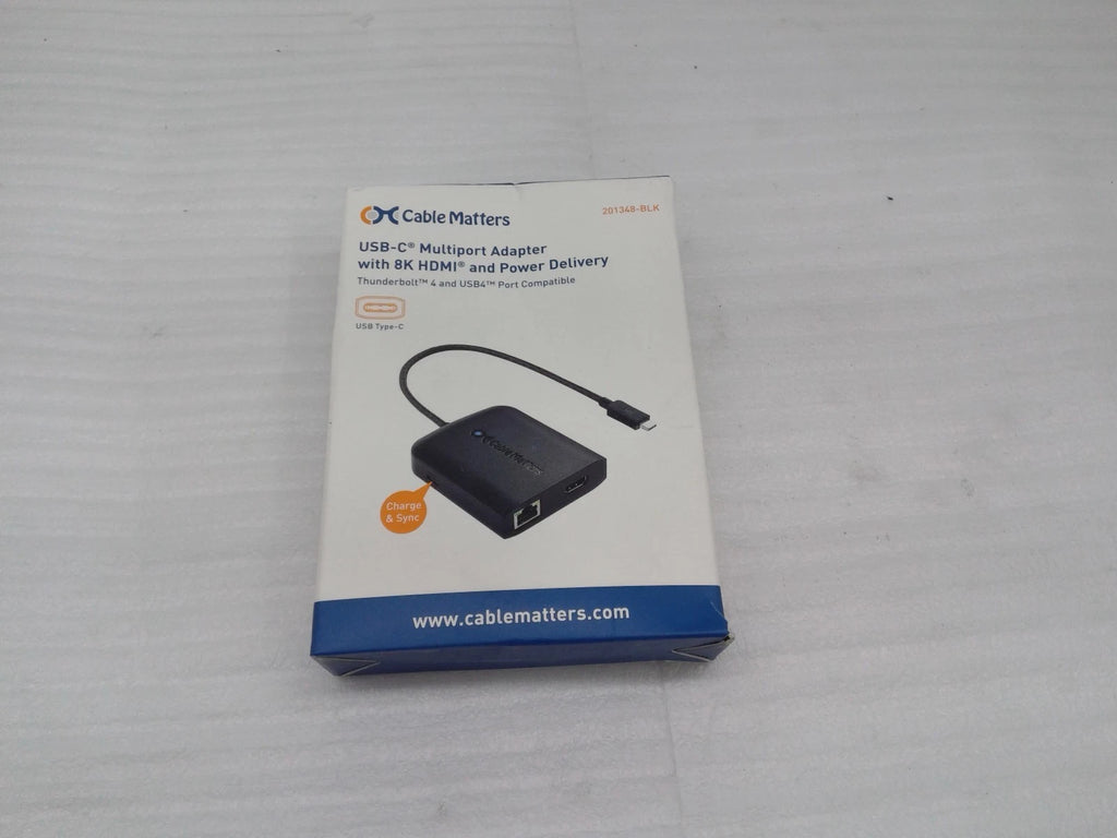 Cable Matters USB-C multiport adapter with 8K HDMI & Power Delivery 201348-BLK