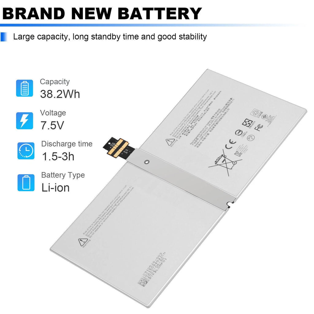 Battery for Microsoft Surface Pro 4 1724 12.3" Type G3HTA027H DYNR01 Stylus Pen