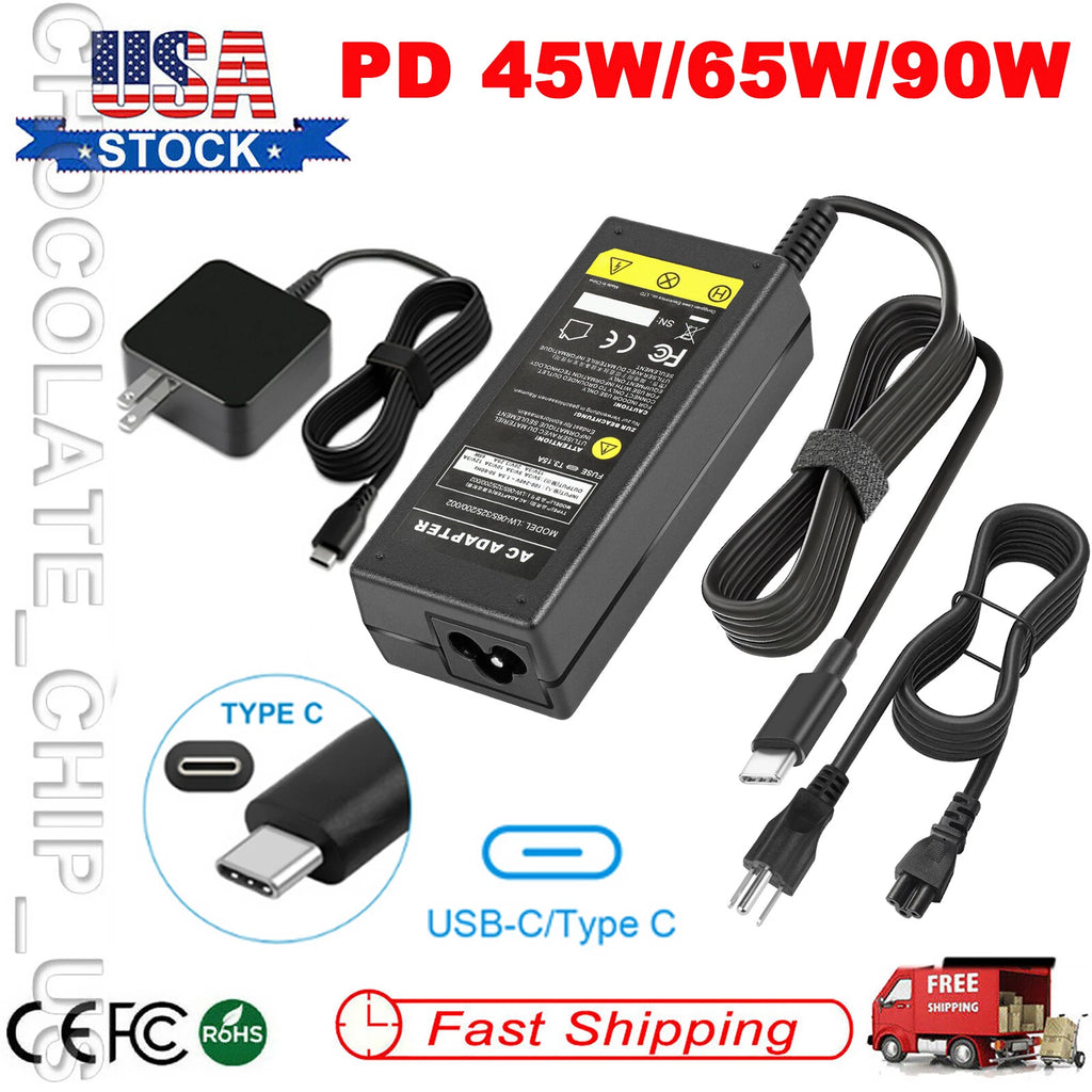 USB C TYPE C Power Adapter Charger ForLenovo Acer HP Apple Sony ASUS Dell Laptop