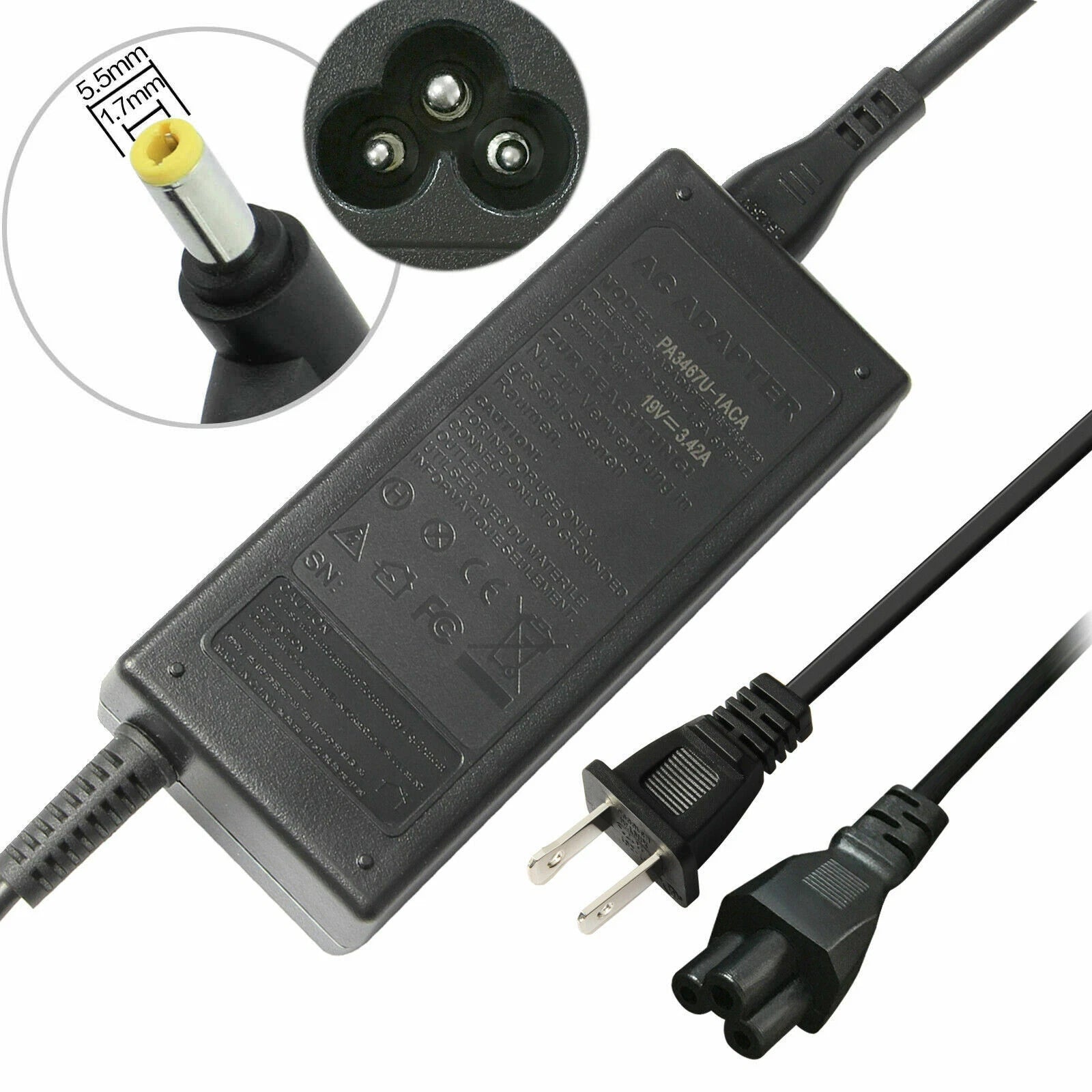 65W AC/ DC Adapter Charger for ADP-40PH BB acer F232HL Power Supply Cord