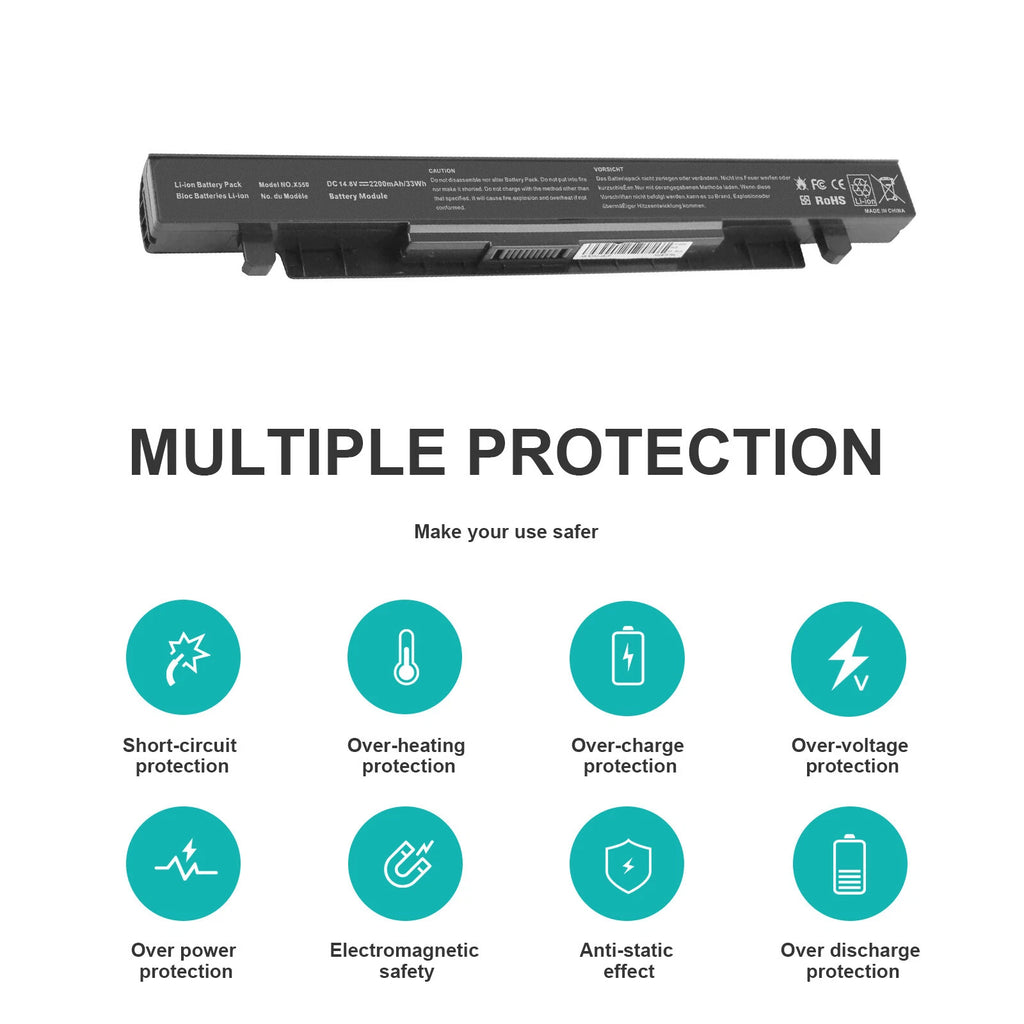 X550 Battery for Asus A41-X550A A41-X550 X550L X550B X550C X550V X450 2200mAh US