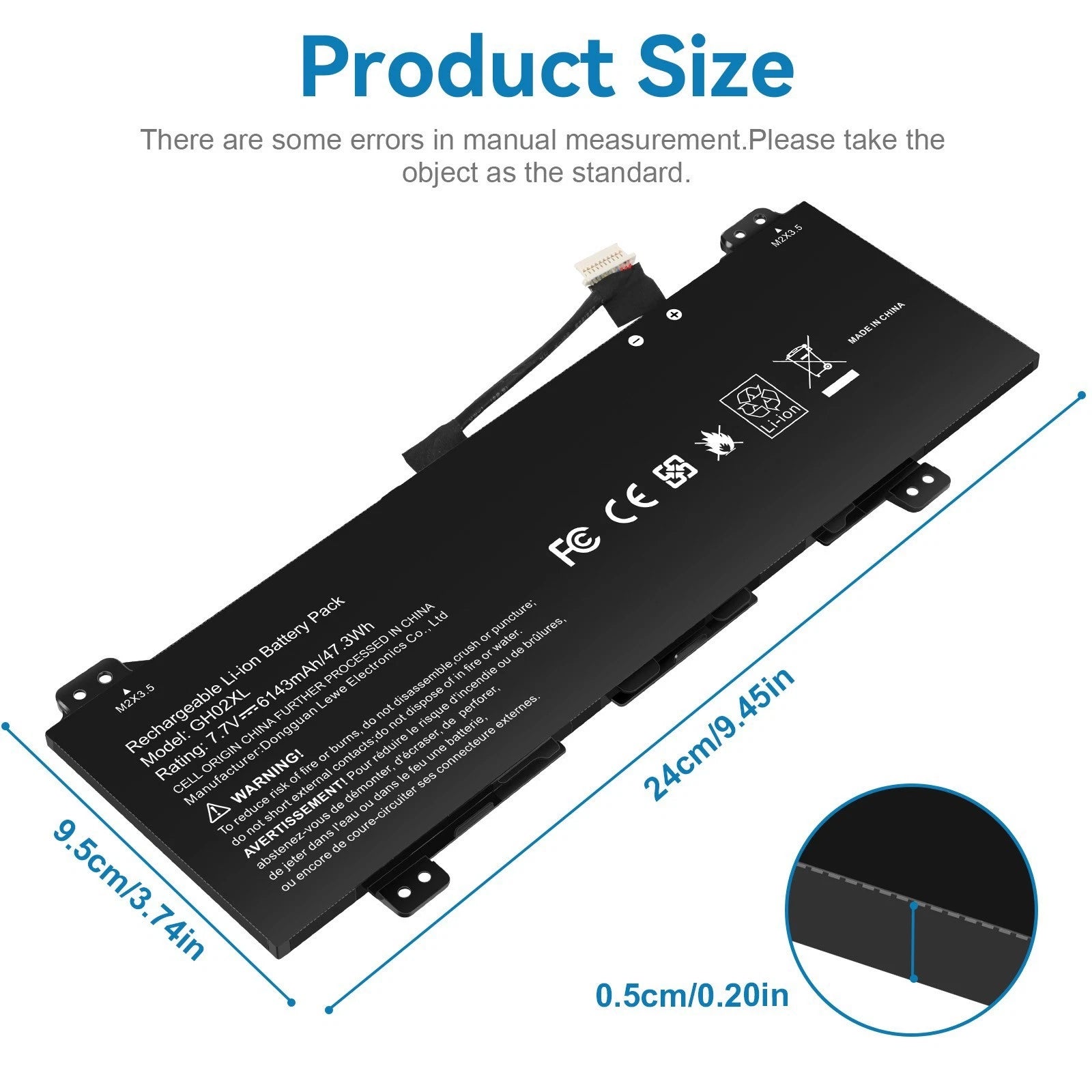 47.3Wh GH02XL Laptop Battery For HP Chromebook 11A G8 11 G8 14 G6 X360 11 G3