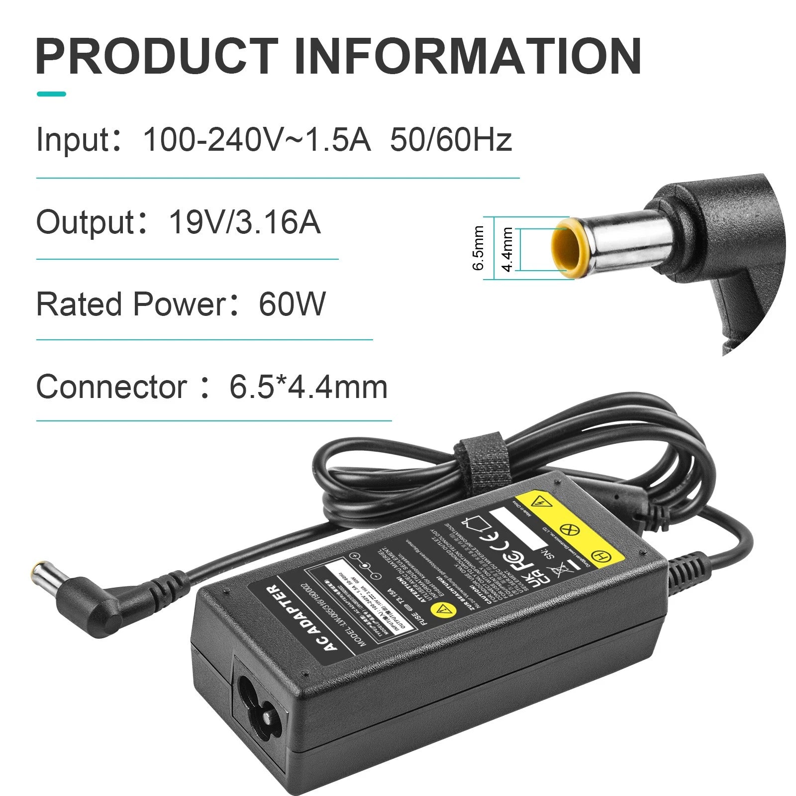 19V Adapter Charger For Samsung UN32J5205AF UN32J525DAF UE32J4000 UE32J4500A TV